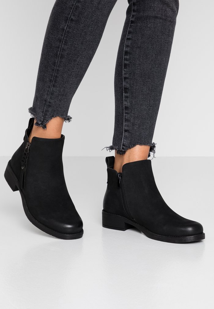 Bottines Anna Field Block heel Zip UP Noir Femme | AVY-9958936